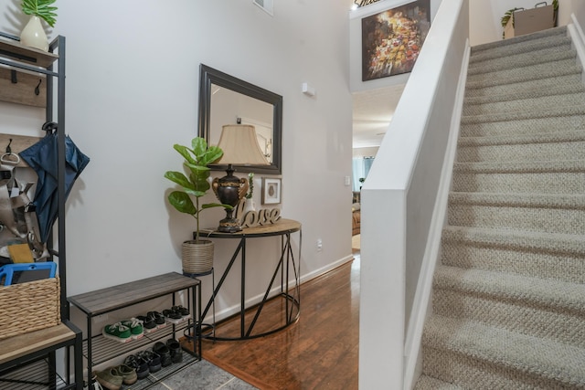 3065 Caddis Ln, Lexington, KY 40511 - stairway with wood finished floors and baseboards