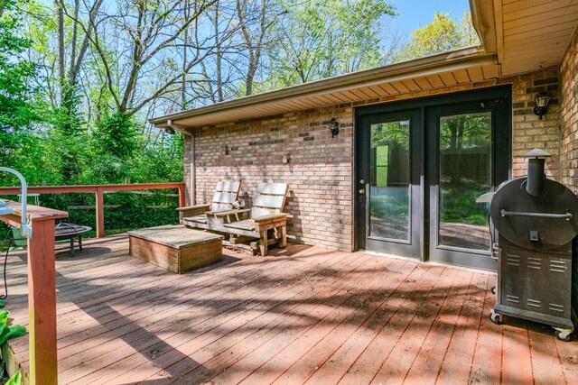 1102 Iroquois Dr, Mt Sterling, KY 40353 - wooden deck with french doors