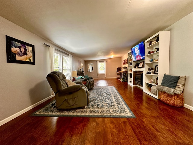 199 Langnau Rd, London, KY 40741 - living area with wood finished floors, baseboards, and a fireplace