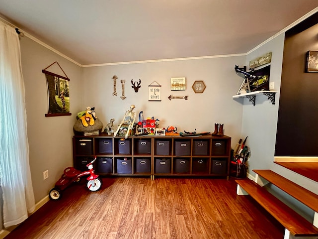 199 Langnau Rd, London, KY 40741 - misc room with wood finished floors, ornamental molding, and baseboards