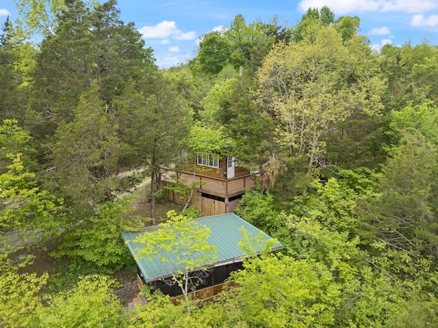 571 Whitlock Rd, Richmond, KY 40475 - view of yard featuring a forest view and a wooden deck