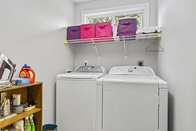 laundry area featuring independent washer and dryer
