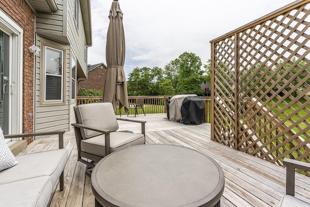 4120 Amberwood Ct, Lexington, KY 40513 - wooden deck with grilling area