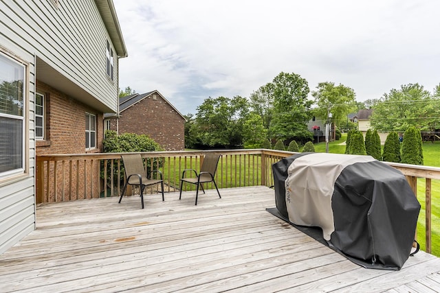 4120 Amberwood Ct, Lexington, KY 40513 - wooden terrace with area for grilling and a yard