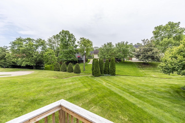 view of grassy yard