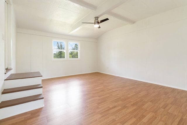 6362 E Laurel Rd, London, KY 40741 - unfurnished room with light wood finished floors, a ceiling fan, and baseboards