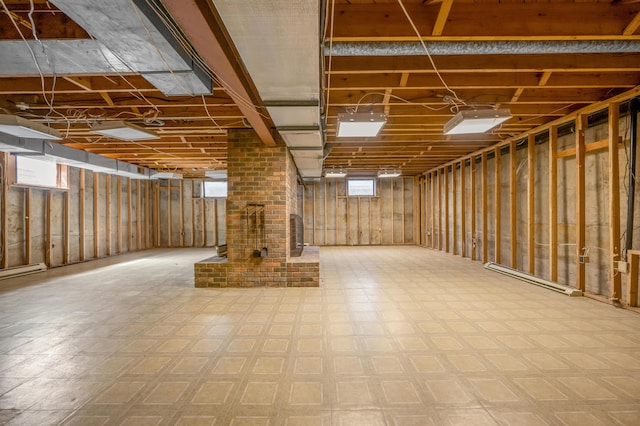 1373 Delong Cir, Lexington, KY 40515 - below grade area featuring tile patterned floors and baseboard heating