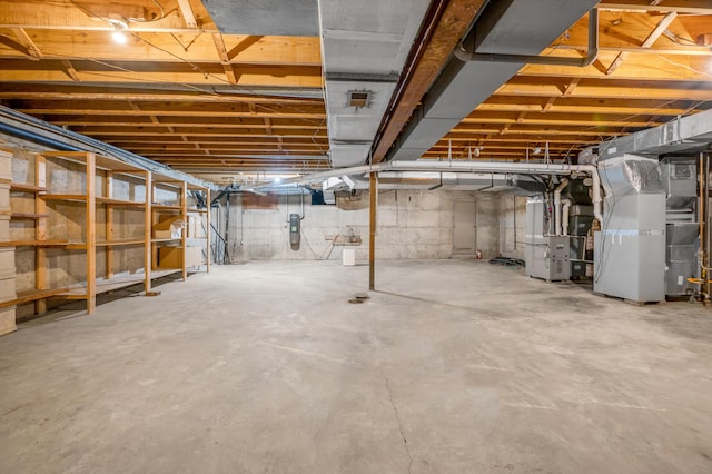 1373 Delong Cir, Lexington, KY 40515 - unfinished below grade area with heating unit and a central vacuum unit