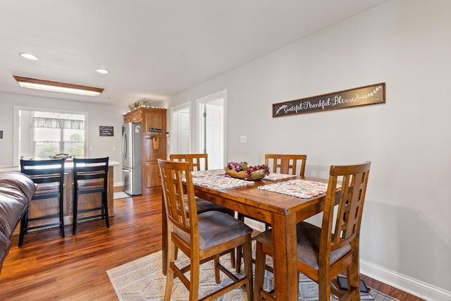 256 Park Lakes Dr, Richmond, KY 40475 - dining space with wood finished floors, baseboards, and recessed lighting