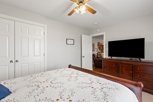 256 Park Lakes Dr, Richmond, KY 40475 - bedroom with a closet and ceiling fan
