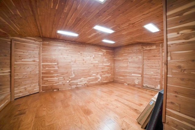 319 Fifth St, Paintsville, KY 41240 - empty room with wood finished floors, wood ceiling, and wood walls