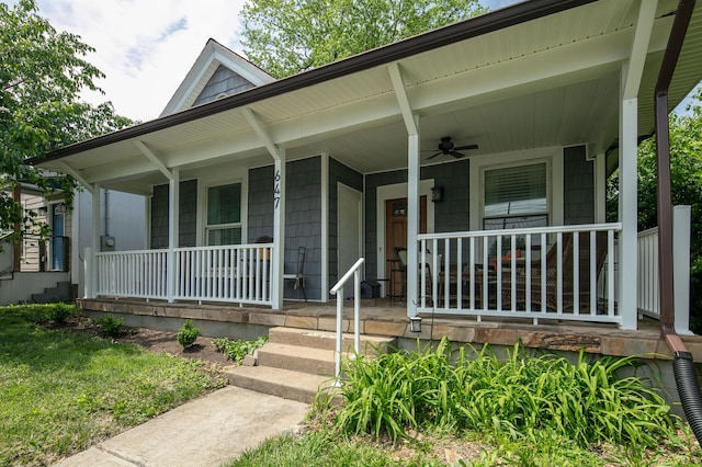 647 N Limestone, Lexington, KY 40508 - view of front of home featuring a porch and a ceiling fan