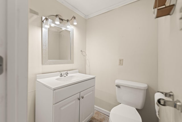 3131 Lily Rd, London, KY 40744 - bathroom with toilet, vanity, and crown molding
