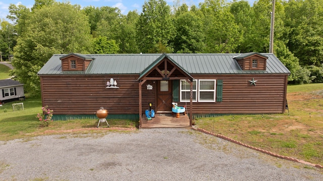 266 Boaters Aly, Nancy, KY 42544 - view of front of home with log veneer siding and metal roof