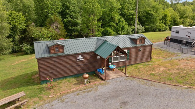 266 Boaters Aly, Nancy, KY 42544 - aerial view of property and surrounding area featuring a forest