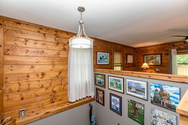 1220 Fox Wood Rd, Frankfort, KY 40601 - detailed view of wood walls and ceiling fan