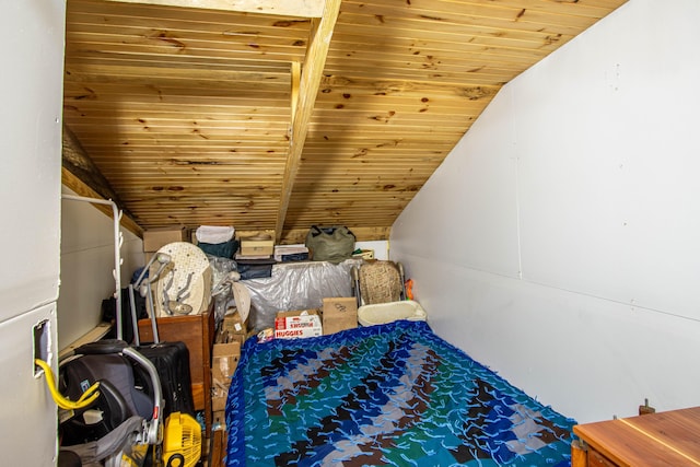 227 Callihan Rd, East Bernstadt, KY 40729 - bedroom with wood ceiling and lofted ceiling