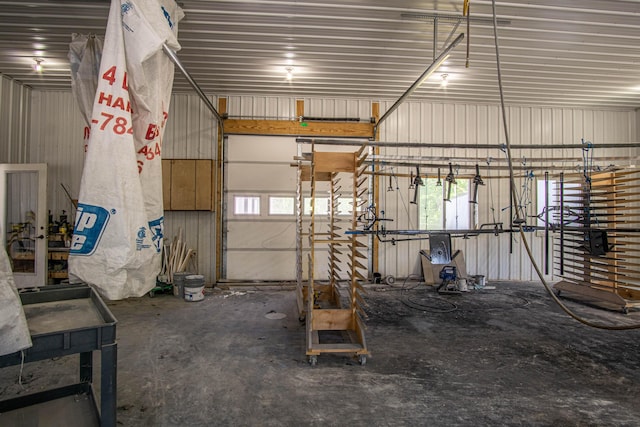 227 Callihan Rd, East Bernstadt, KY 40729 - garage featuring metal wall