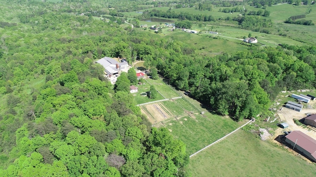 227 Callihan Rd, East Bernstadt, KY 40729 - aerial view of property's location with a heavily wooded area and rural landscape
