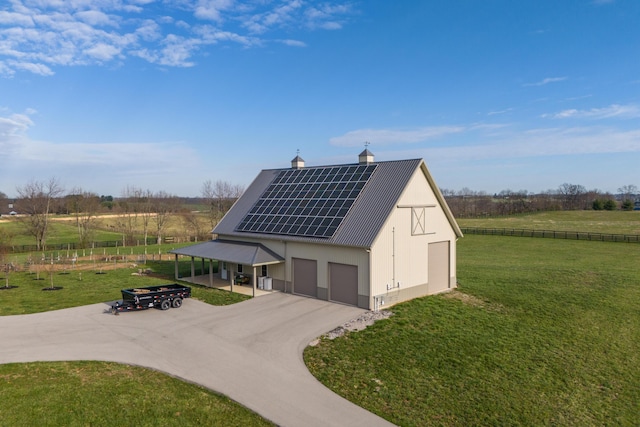1782 W Leestown Rd, Midway, KY 40347 - view of outdoor structure featuring solar panels and asphalt driveway