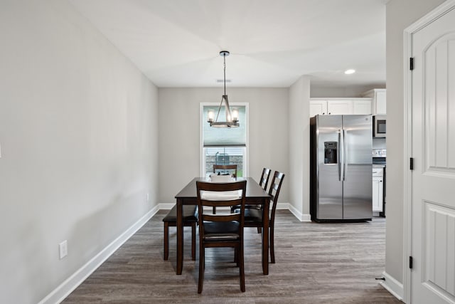 140 Peaceful Lndg, Georgetown, KY 40324 - dining area featuring dark wood finished floors, baseboards, and recessed lighting