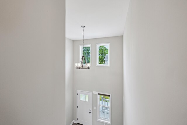 140 Peaceful Lndg, Georgetown, KY 40324 - entryway with a chandelier and baseboards