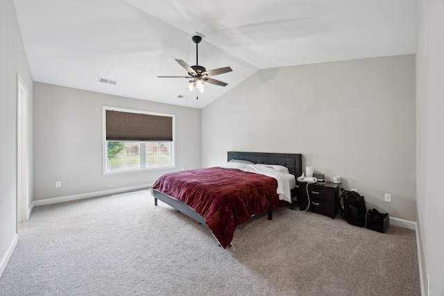 140 Peaceful Lndg, Georgetown, KY 40324 - carpeted bedroom with lofted ceiling, baseboards, and a ceiling fan