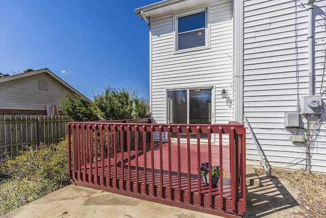 deck with fence