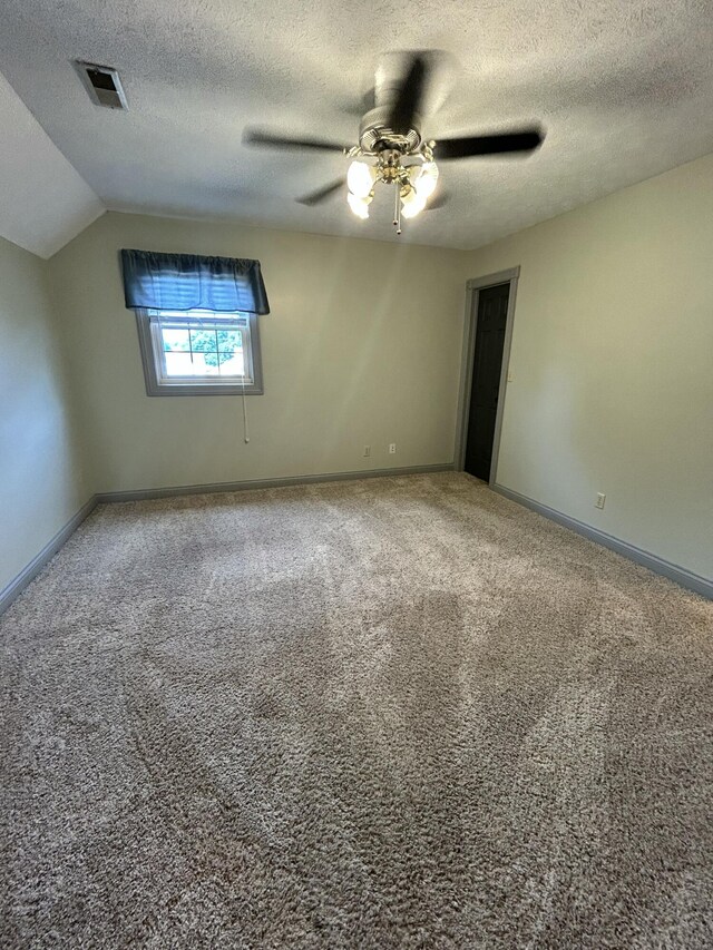 296 Ferry Rd, Somerset, KY 42503 - carpeted empty room with ceiling fan, a textured ceiling, and baseboards
