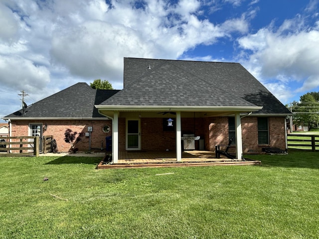 296 Ferry Rd, Somerset, KY 42503 - back of property featuring a shingled roof and brick siding