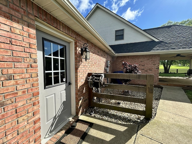296 Ferry Rd, Somerset, KY 42503 - doorway to property with brick siding and a shingled roof