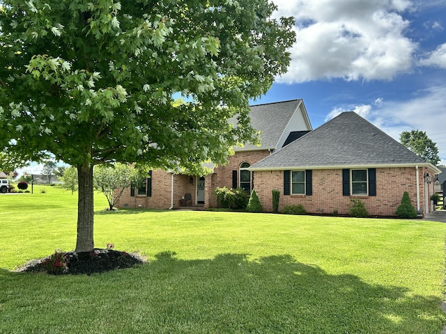 296 Ferry Rd, Somerset, KY 42503 - view of front of property featuring roof with shingles, brick siding, and a front yard
