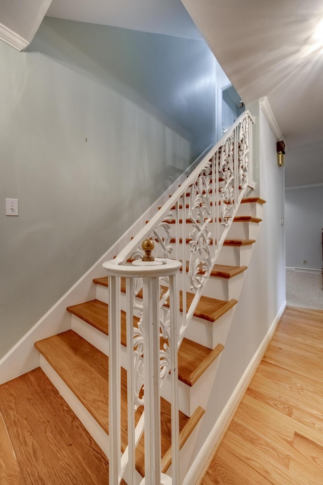 445 Cecilian Ter, Danville, KY 40422 - stairs with wood finished floors and baseboards