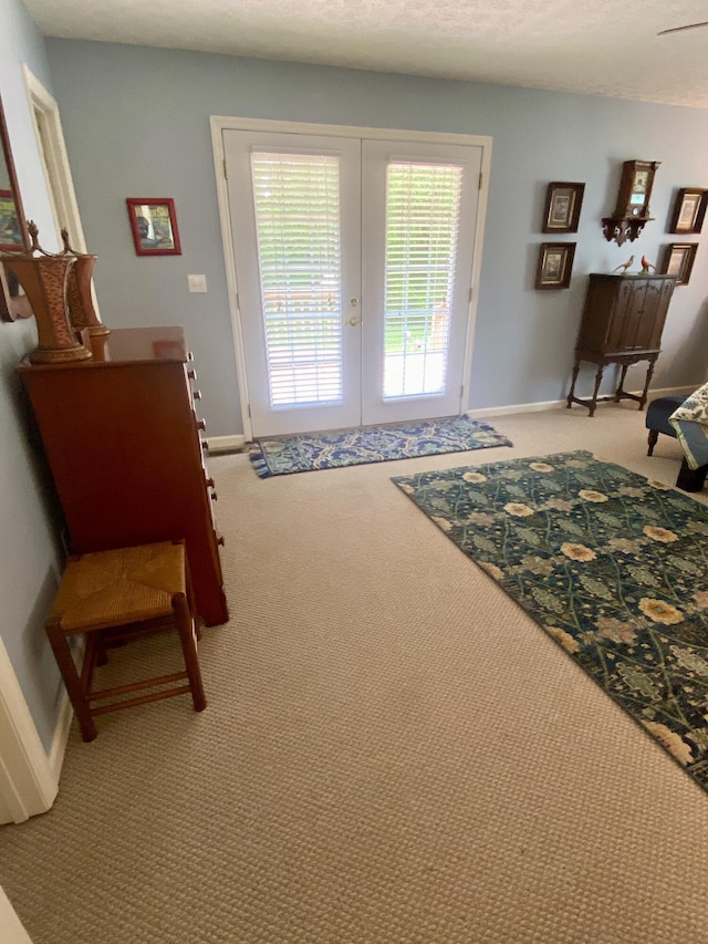 45 Rons Pond Rd, Corbin, KY 40701 - entryway with french doors, carpet flooring, and baseboards