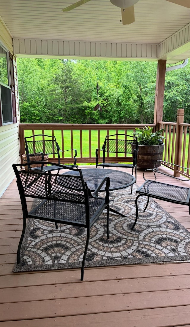 45 Rons Pond Rd, Corbin, KY 40701 - wooden terrace featuring ceiling fan