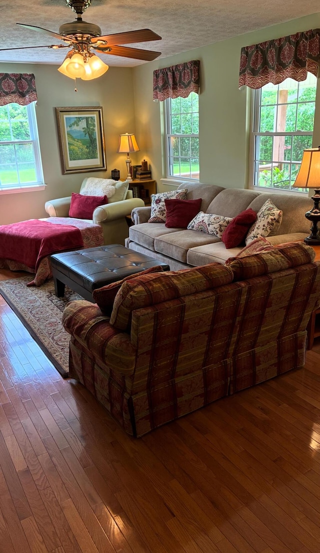 45 Rons Pond Rd, Corbin, KY 40701 - living room featuring wood-type flooring and a ceiling fan
