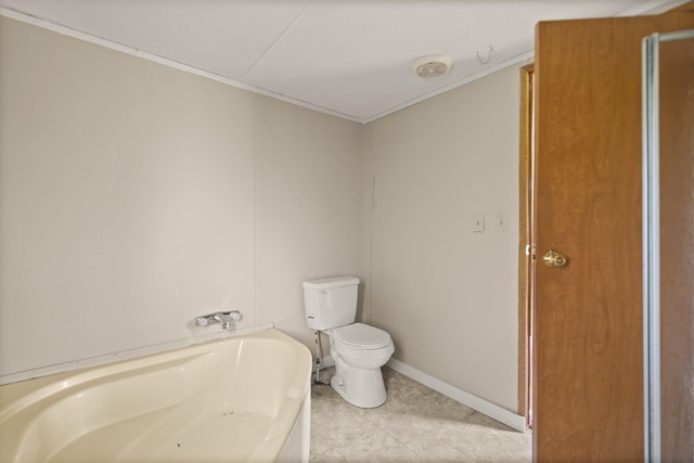 3145 Lily Rd, London, KY 40744 - full bathroom featuring a bath, toilet, and tile patterned flooring