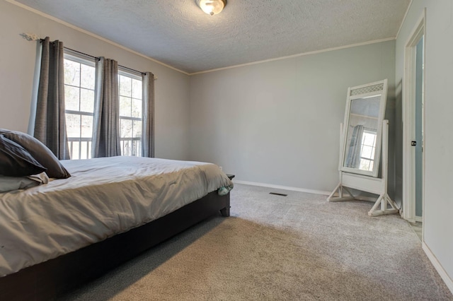619 Routt Rd, Wallingford, KY 41093 - bedroom featuring multiple windows, carpet flooring, a textured ceiling, crown molding, and baseboards