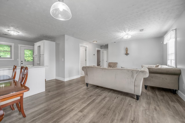 524 Joel St, Lexington, KY 40508 - living area featuring a textured ceiling and wood finished floors