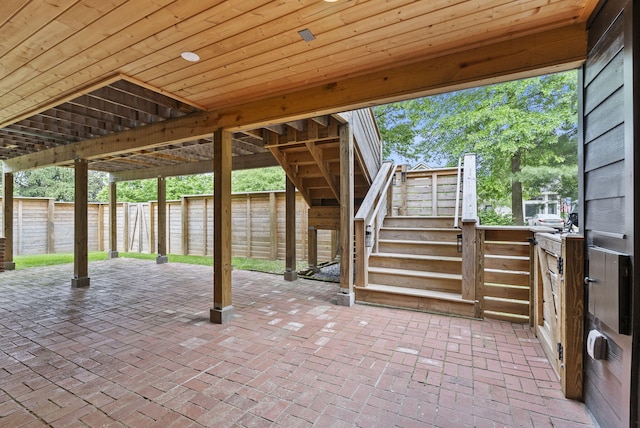 701 Old Dobbin Rd, Lexington, KY 40502 - fenced backyard with a patio and stairway
