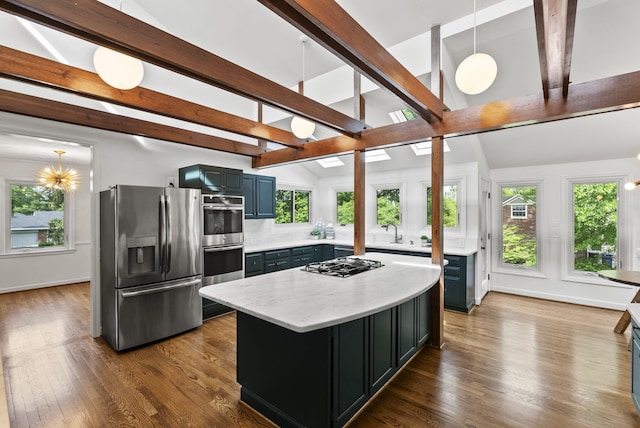 701 Old Dobbin Rd, Lexington, KY 40502 - kitchen with appliances with stainless steel finishes, healthy amount of natural light, and baseboards