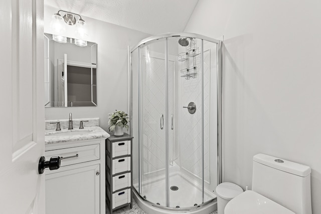 1342 Sugar Maple Ln, Lexington, KY 40511 - bathroom with toilet, vanity, and a stall shower