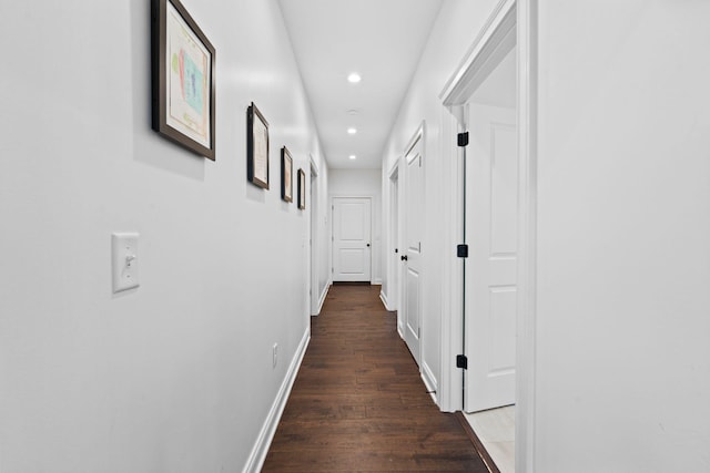 6031 Old S Dr, Richmond, KY 40475 - hallway with recessed lighting, wood finished floors, and baseboards