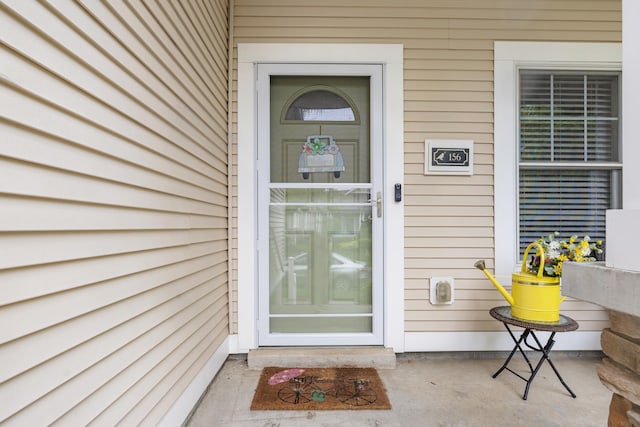view of exterior entry