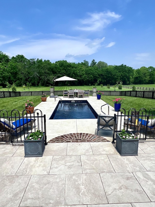 215 Bradley Ln, Lexington, KY 40511 - view of pool featuring a patio and view of wooded area
