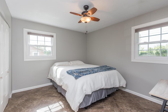 387 W Ila Ave, Danville, KY 40422 - bedroom with multiple windows, baseboards, and ceiling fan