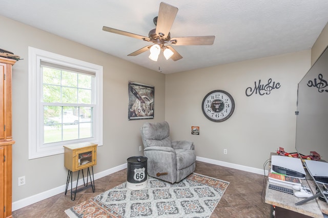 387 W Ila Ave, Danville, KY 40422 - sitting room featuring ceiling fan and baseboards