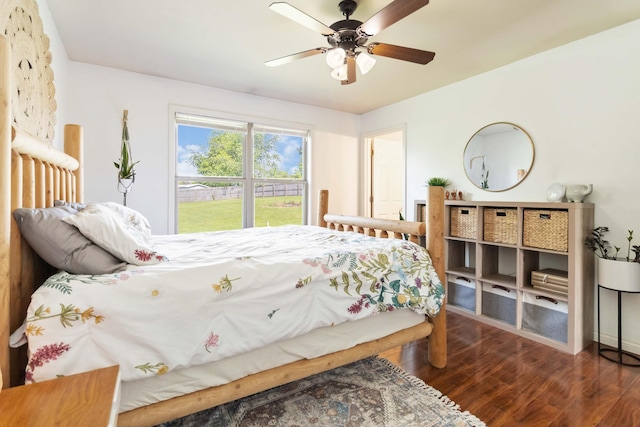 35 Prewitt Place Dr, Somerset, KY 42503 - bedroom with wood finished floors and a ceiling fan