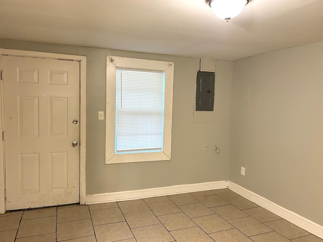 430 Morgan Ave, Lexington, KY 40505 - unfurnished room with electric panel, light tile patterned flooring, and baseboards