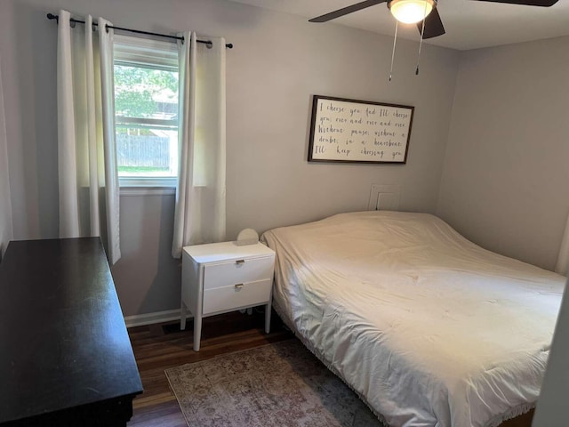 780 Nancy St, Versailles, KY 40383 - bedroom with wood finished floors, a ceiling fan, and baseboards